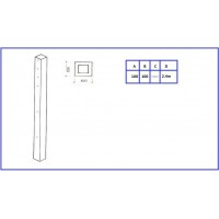 100x100x2.4m Intermediate Fence Pole